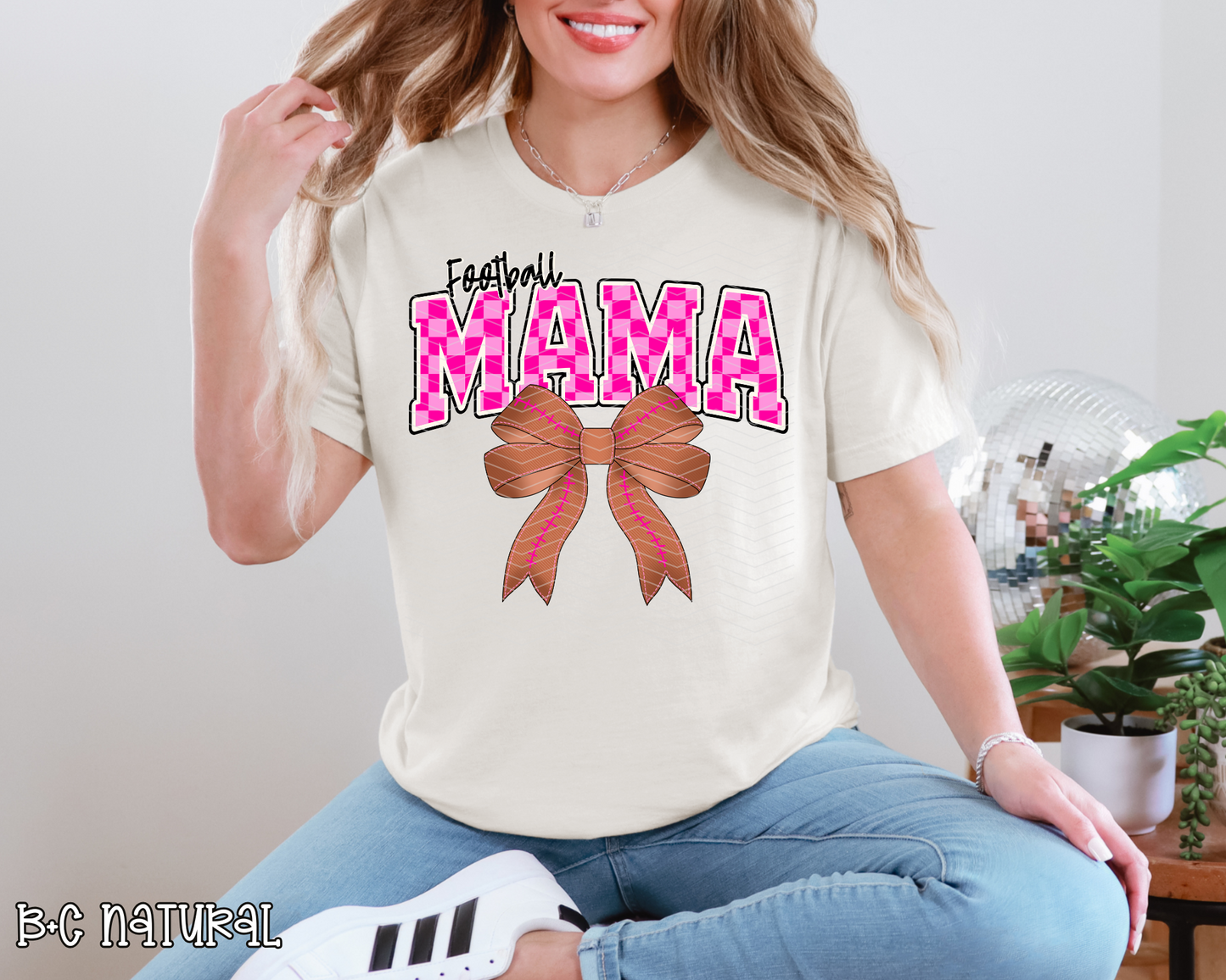 Football Mama Bow | 10 Colors | DTF TRANSFER