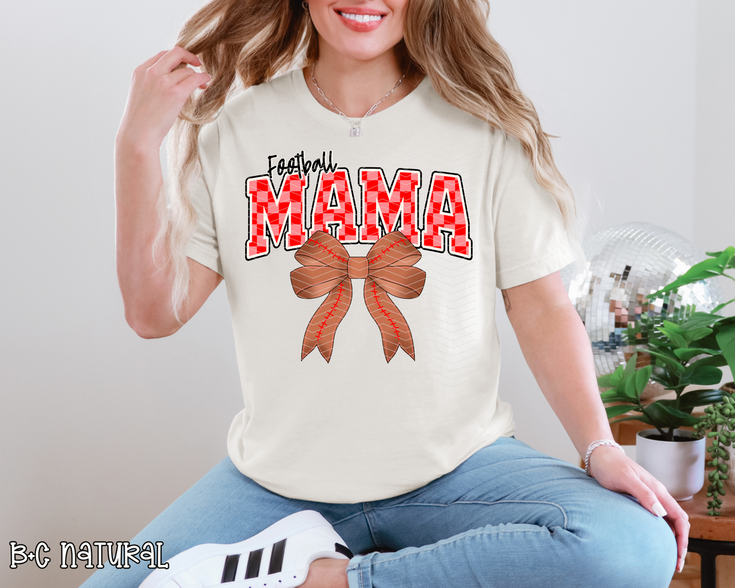 Football Mama Bow | 10 Colors | DTF TRANSFER