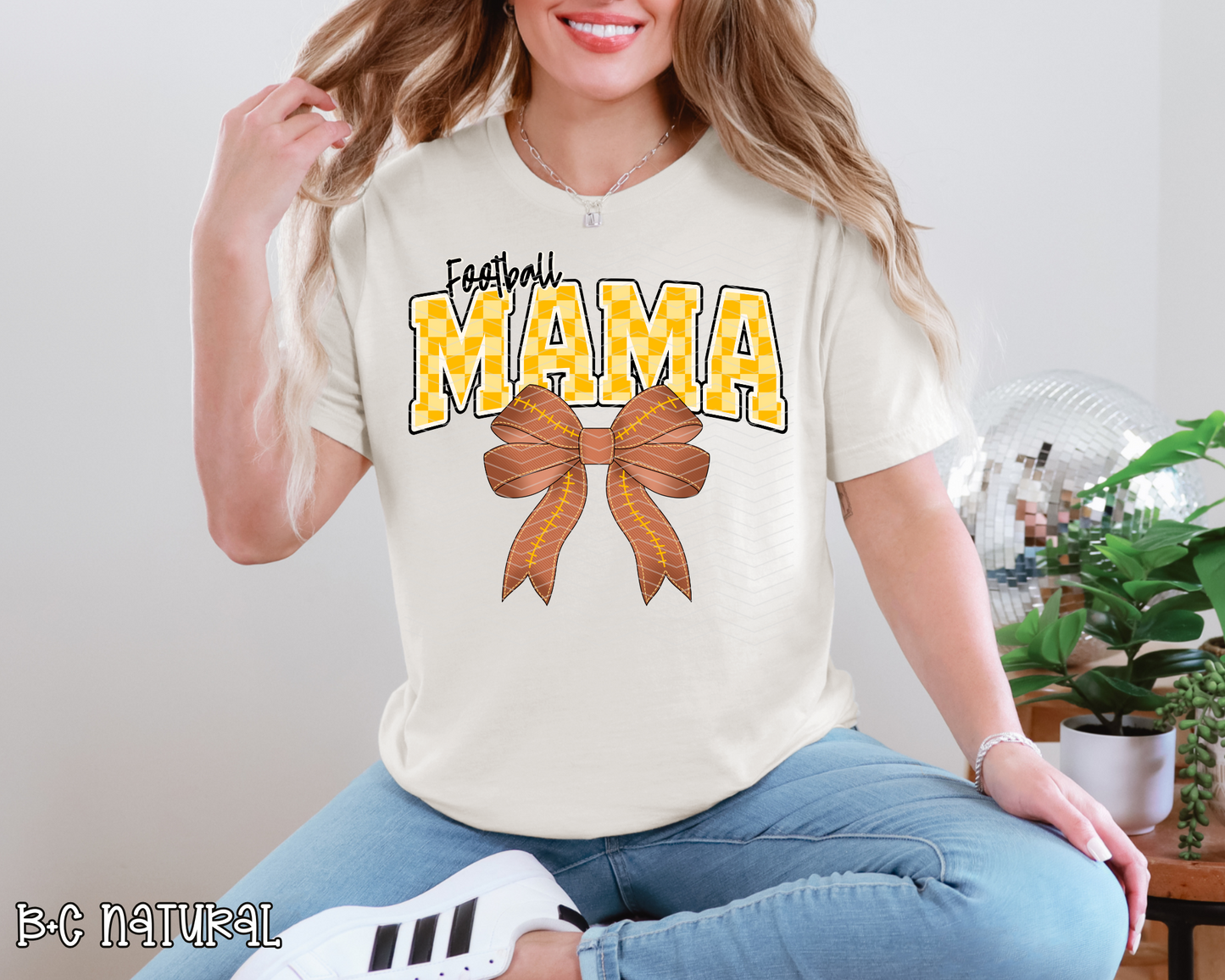 Football Mama Bow | 10 Colors | DTF TRANSFER