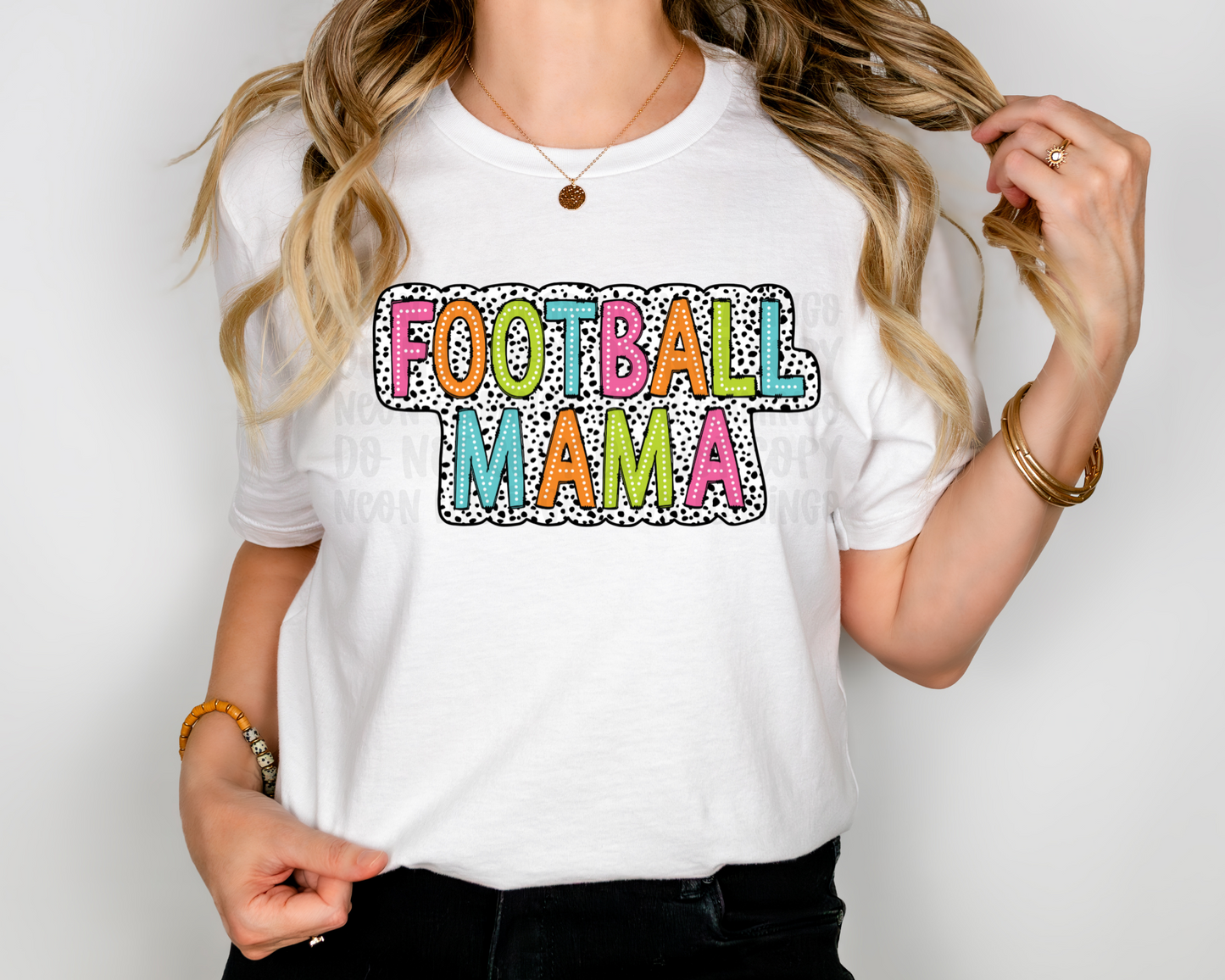 Football Mama Dalmatian Dots DTF TRANSFER