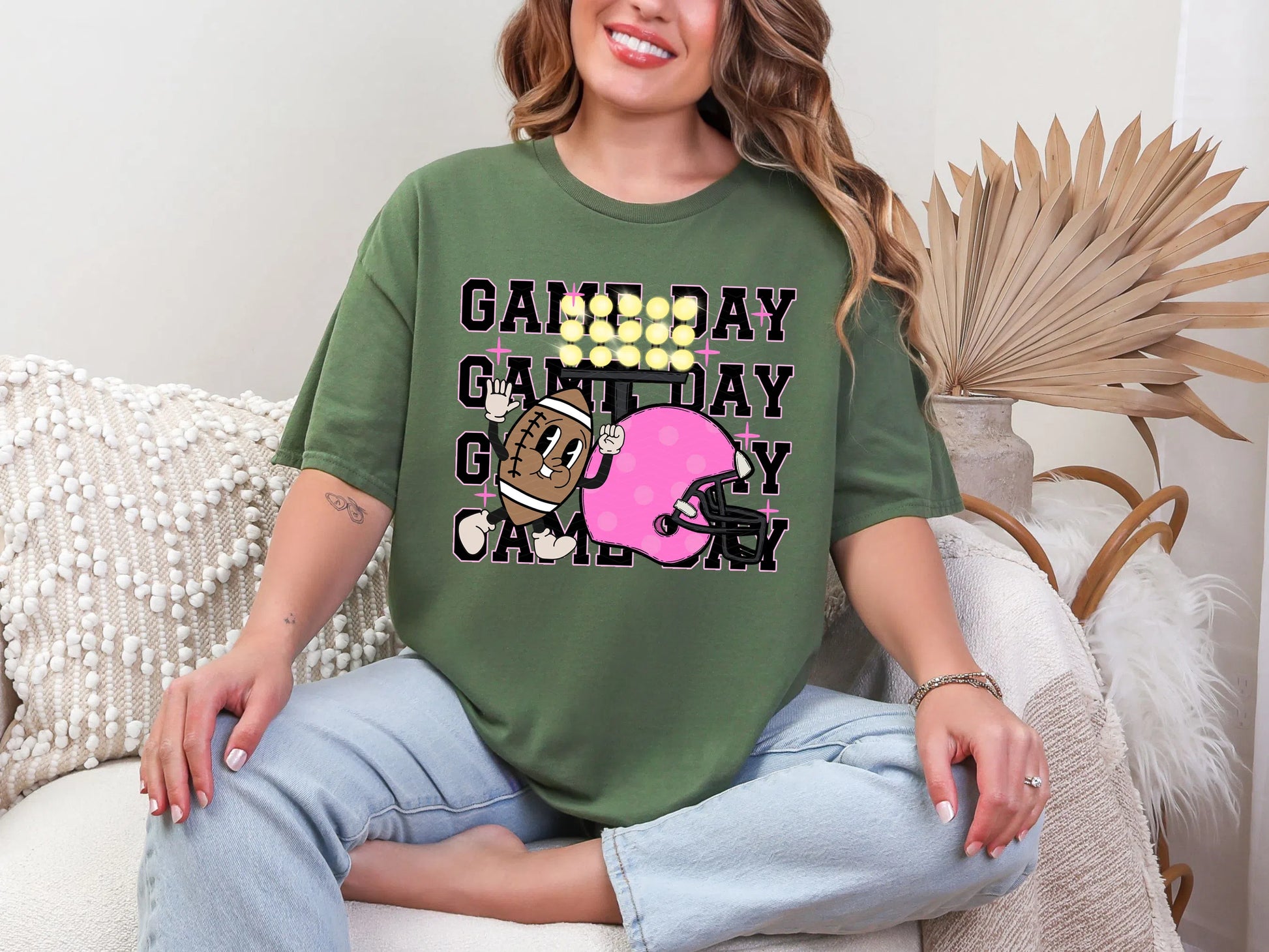 Football Game Day Pink DTF TRANSFER