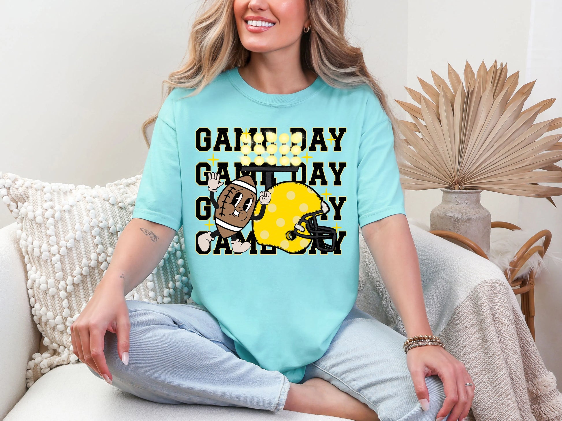 Football Game Day Yellow DTF TRANSFER