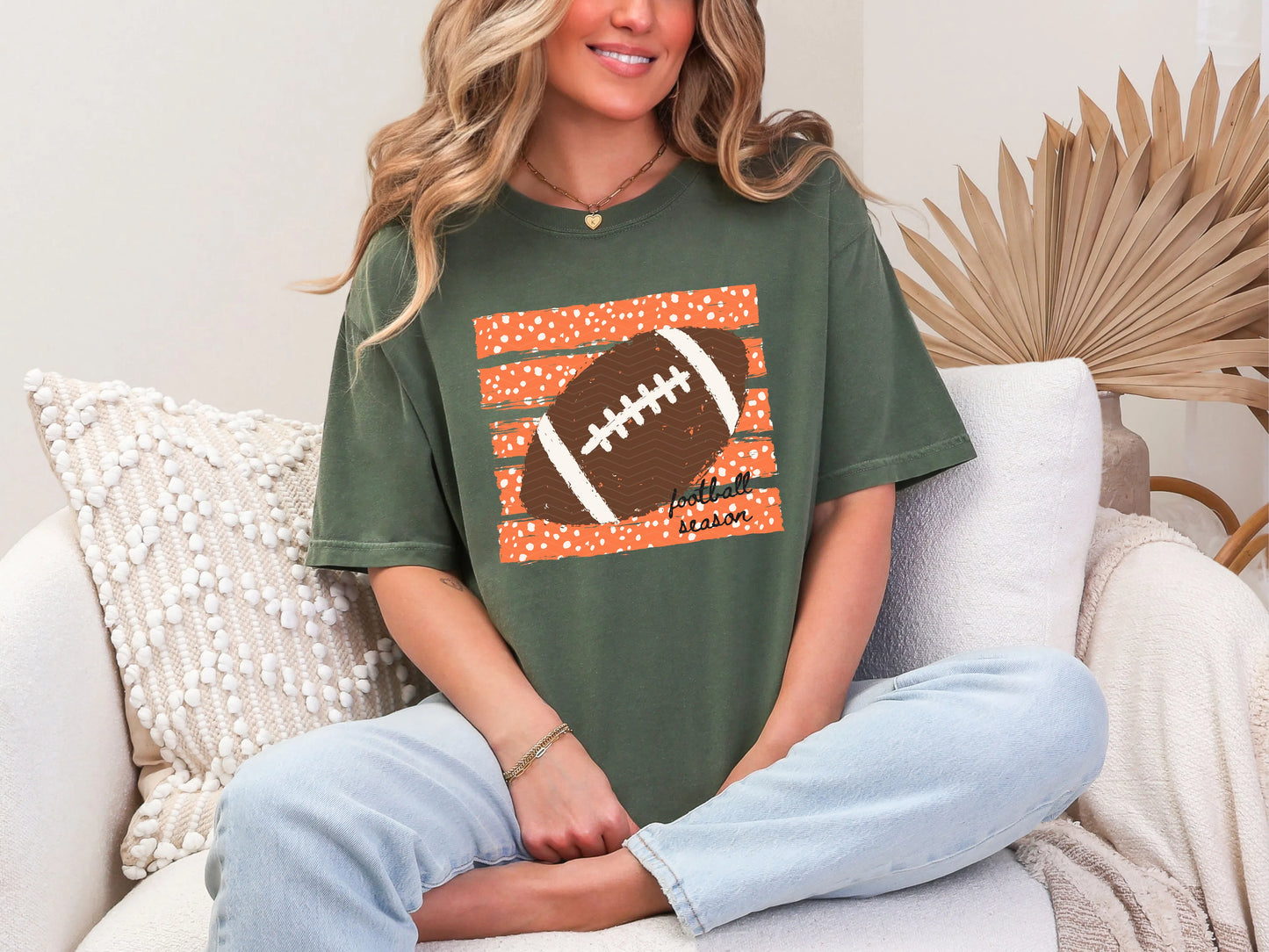 Football Season Polkadot Stripes DTF TRANSFER