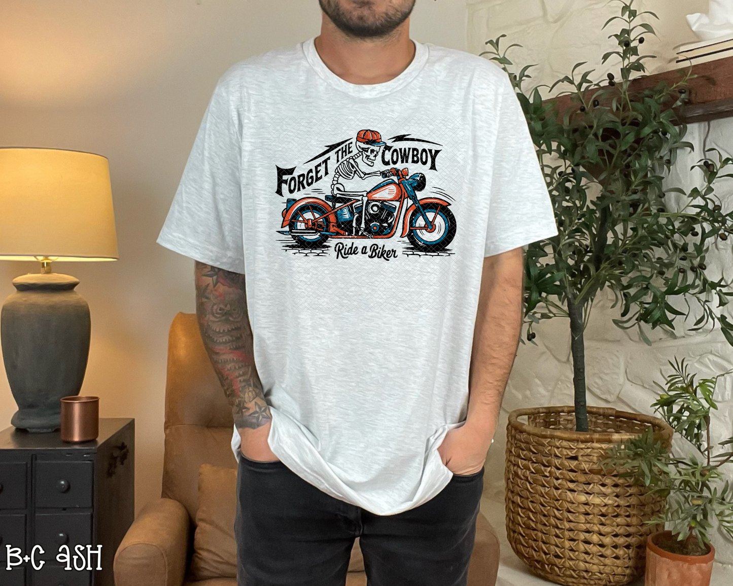 Forget the Cowboy Ride The Biker DTF TRANSFER