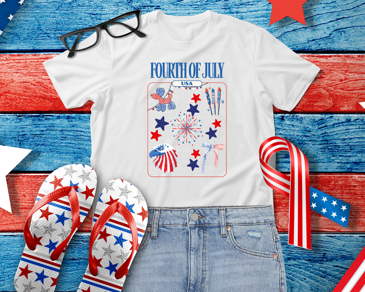 Fourth Of July USA Tour Collage