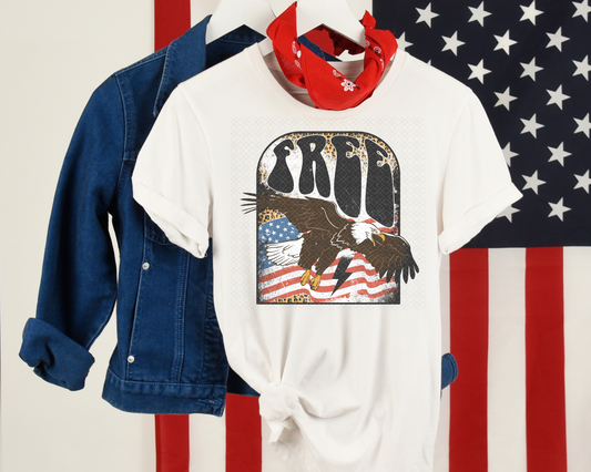Free Eagle Grunge Leopard DTF TRANSFER