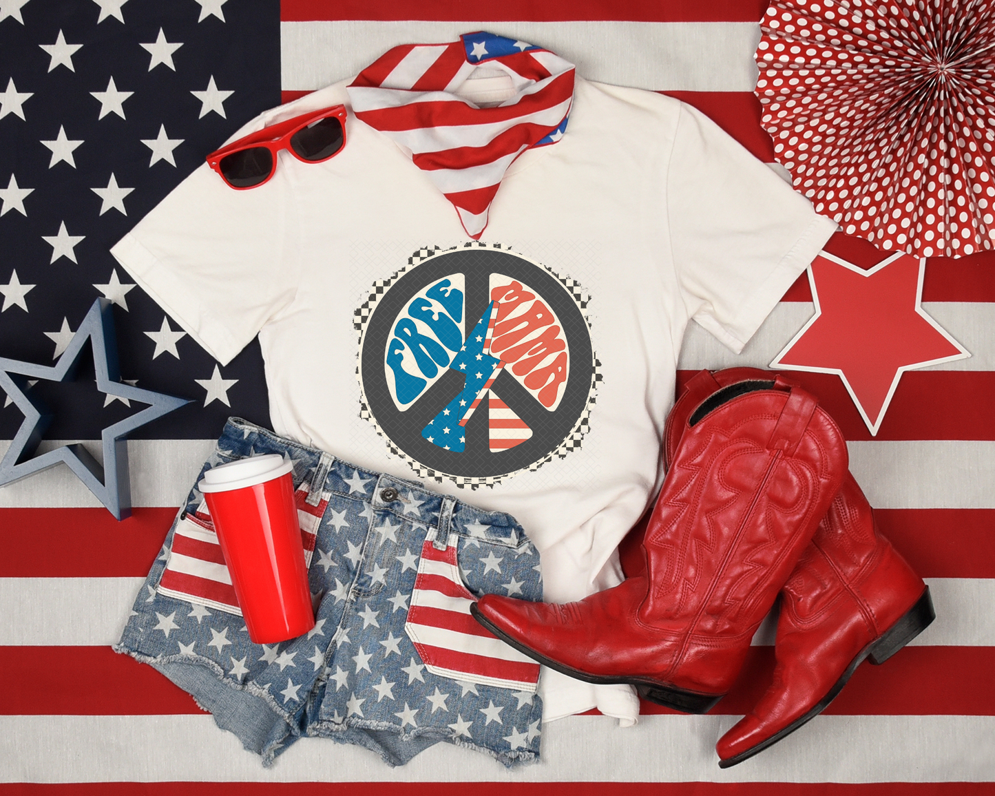 Free Mama Checkered Peace