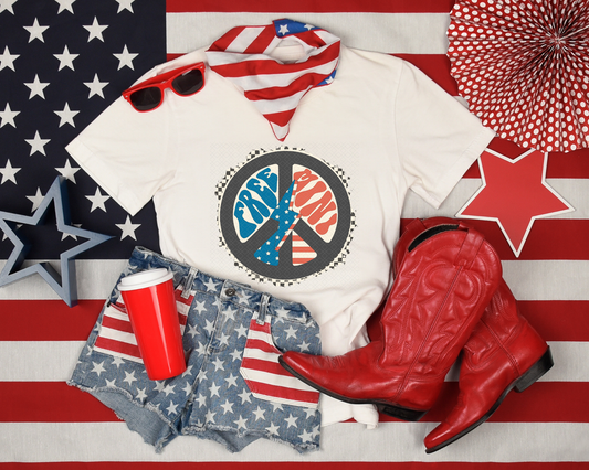 Free Mini Checkered Peace