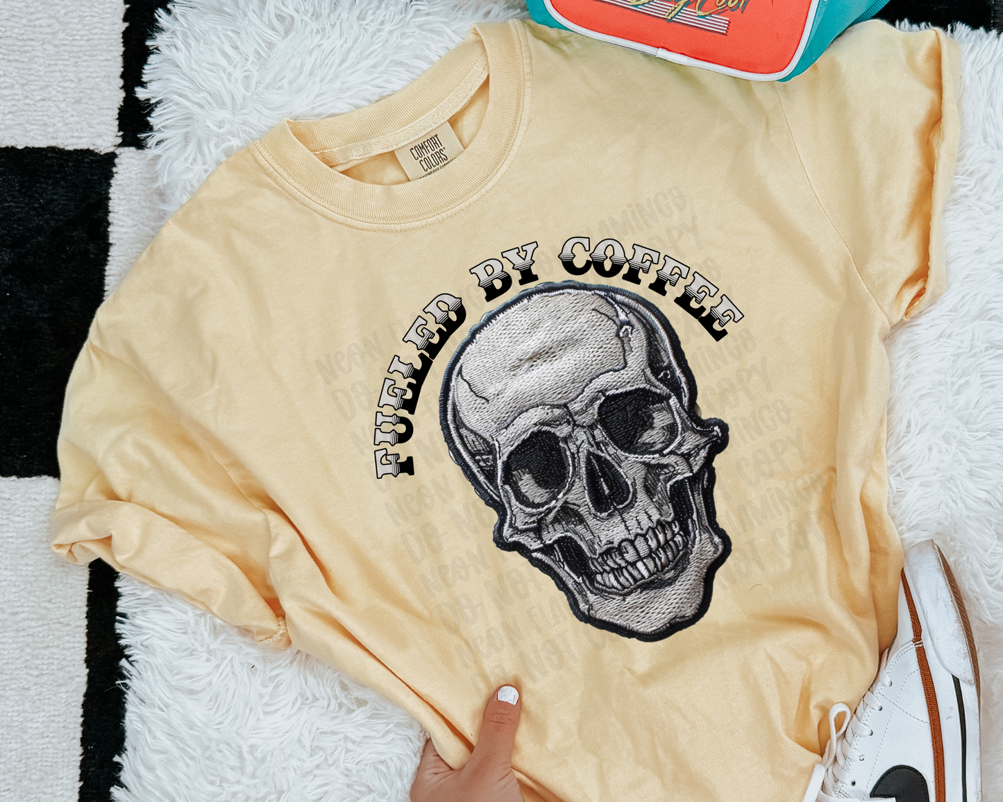 Fueled By Coffee Faux Emb