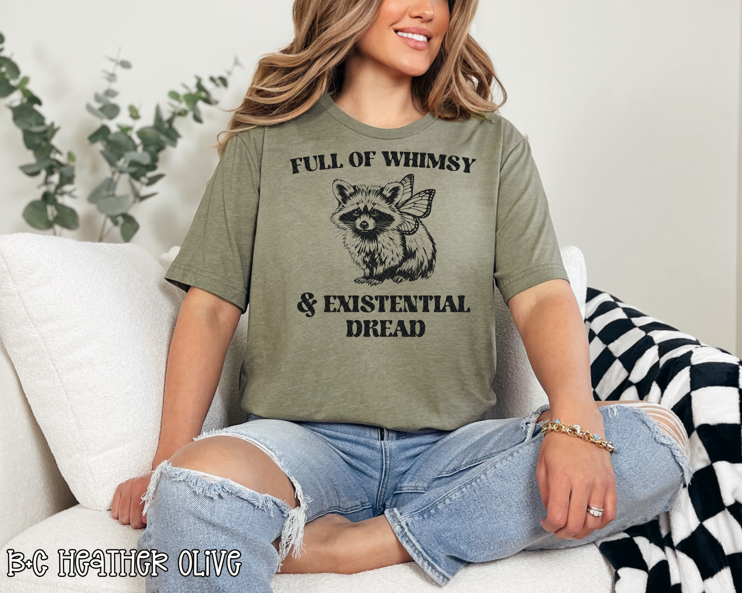 Full of Whimsy & Existential Dread Raccoon DTF TRANSFER