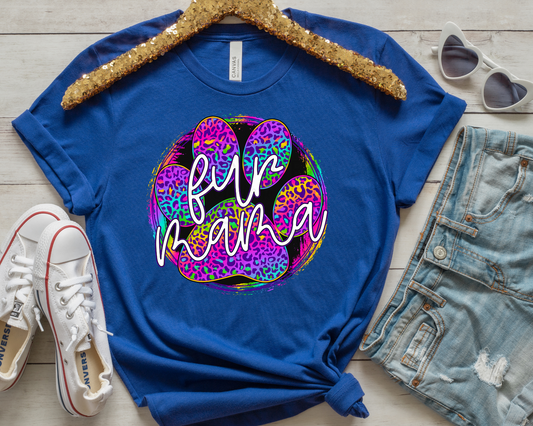 Fur Mama Leopard Rainbow