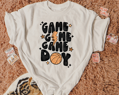 Game Day Basketball black grunge