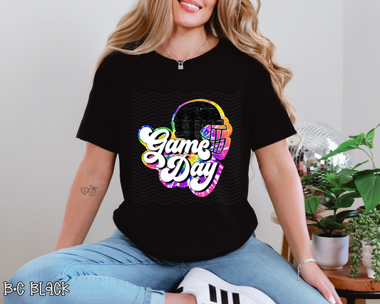 Game Day Helmet Tie-Dye DTF TRANSFER