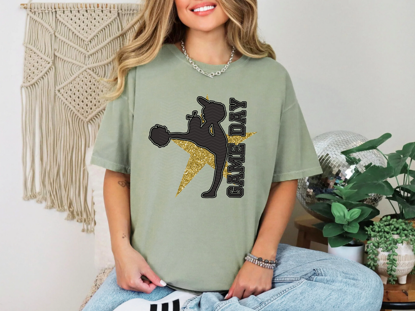 Game Day Cheer Gold DTF TRANSFER