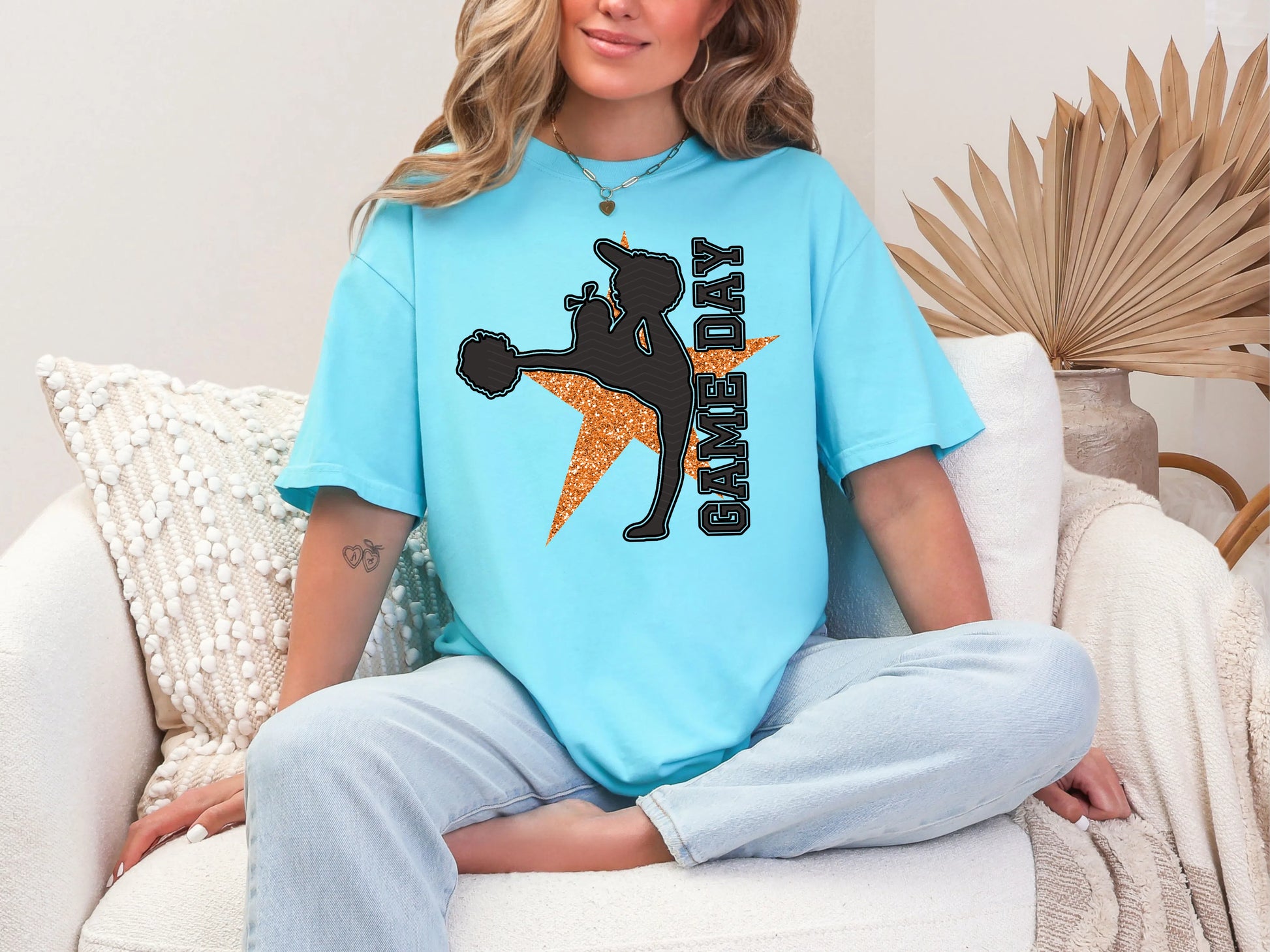 Game Day Cheer Orange DTF TRANSFER