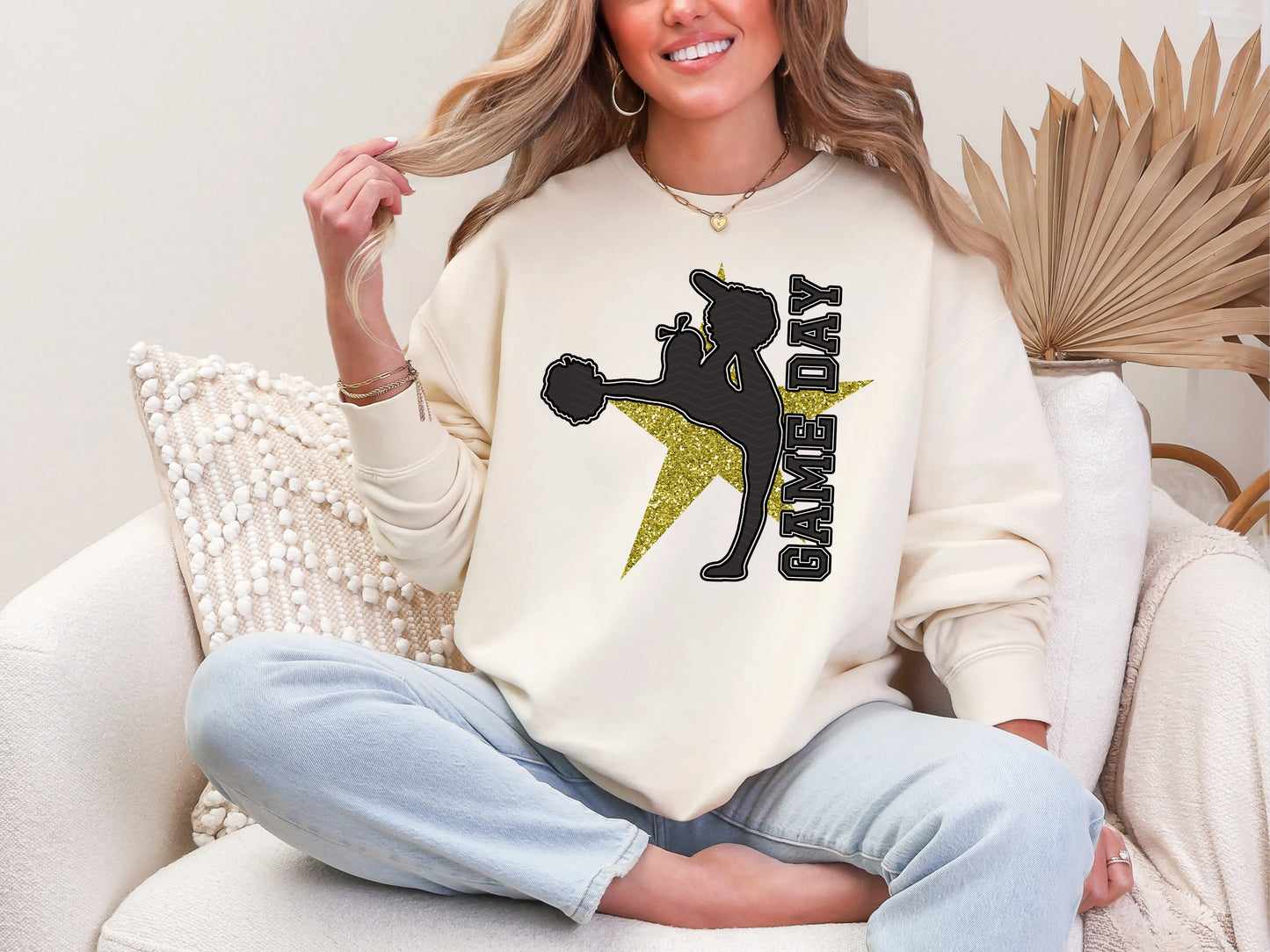 Game Day Cheer Yellow DTF TRANSFER