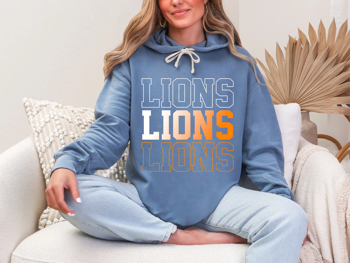 Game Day Gradient - Lions Orange DTF TRANSFER