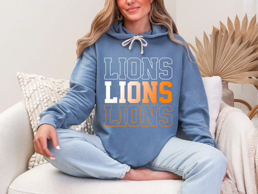 Game Day Gradient - Lions Orange DTF TRANSFER