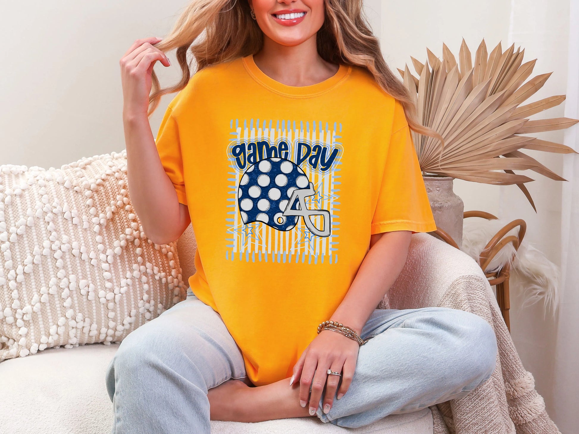 Game Day Navy Grey DTF TRANSFER