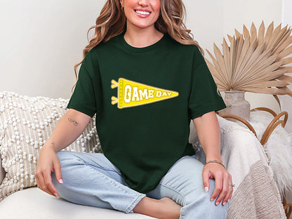 Game Day Pendant Gold 10 Yellow DTF TRANSFER