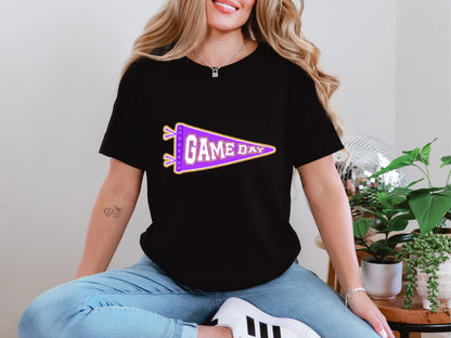 Game Day Pendant Gold 18 Purple DTF TRANSFER