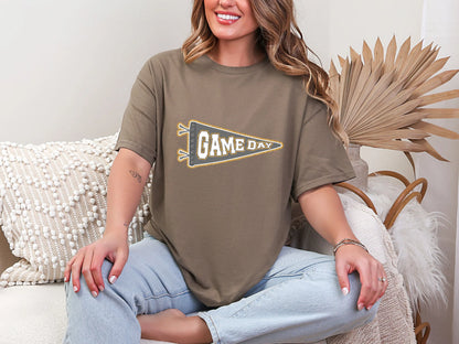 Game Day Pendant Gold 19 Gray DTF TRANSFER