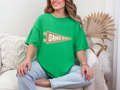 Game Day Pendant Gold 7 Tan DTF TRANSFER