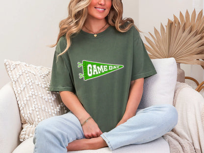 Game Day Pendant Silver 11 Green Bright DTF TRANSFER