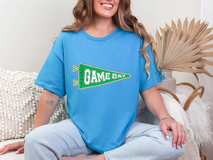 Game Day Pendant Silver 12 Green DTF TRANSFER