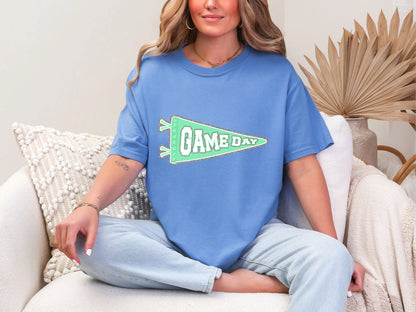 Game Day Pendant Silver 13 Green Light DTF TRANSFER