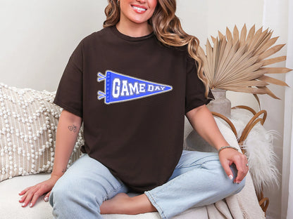Game Day Pendant Silver 17 Blue DTF TRANSFER