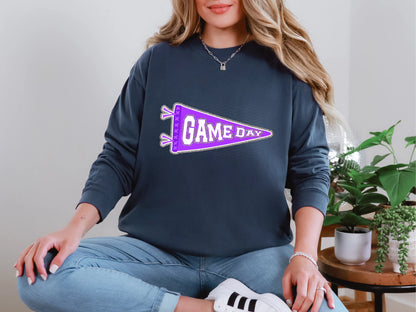 Game Day Pendant Silver 18 Purple DTF TRANSFER