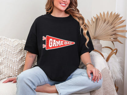 Game Day Pendant Silver 4 Red Bright DTF TRANSFER