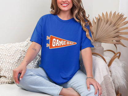 Game Day Pendant Silver 5 Orange DTF TRANSFER