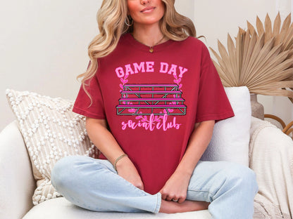 Game Day Social Club Pink DTF TRANSFER