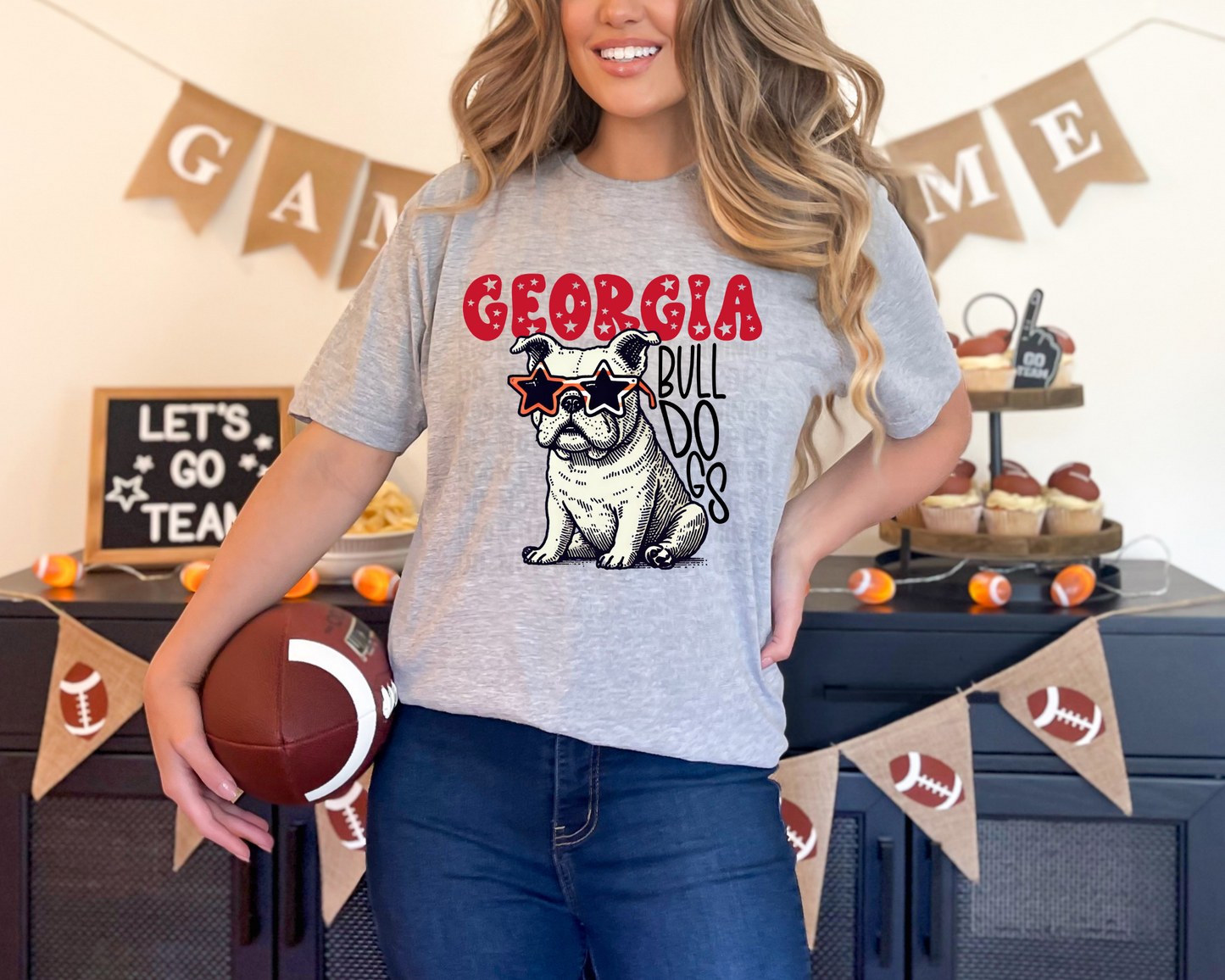 Georgia Bulldogs Cartoon Mascot DTF TRANSFER