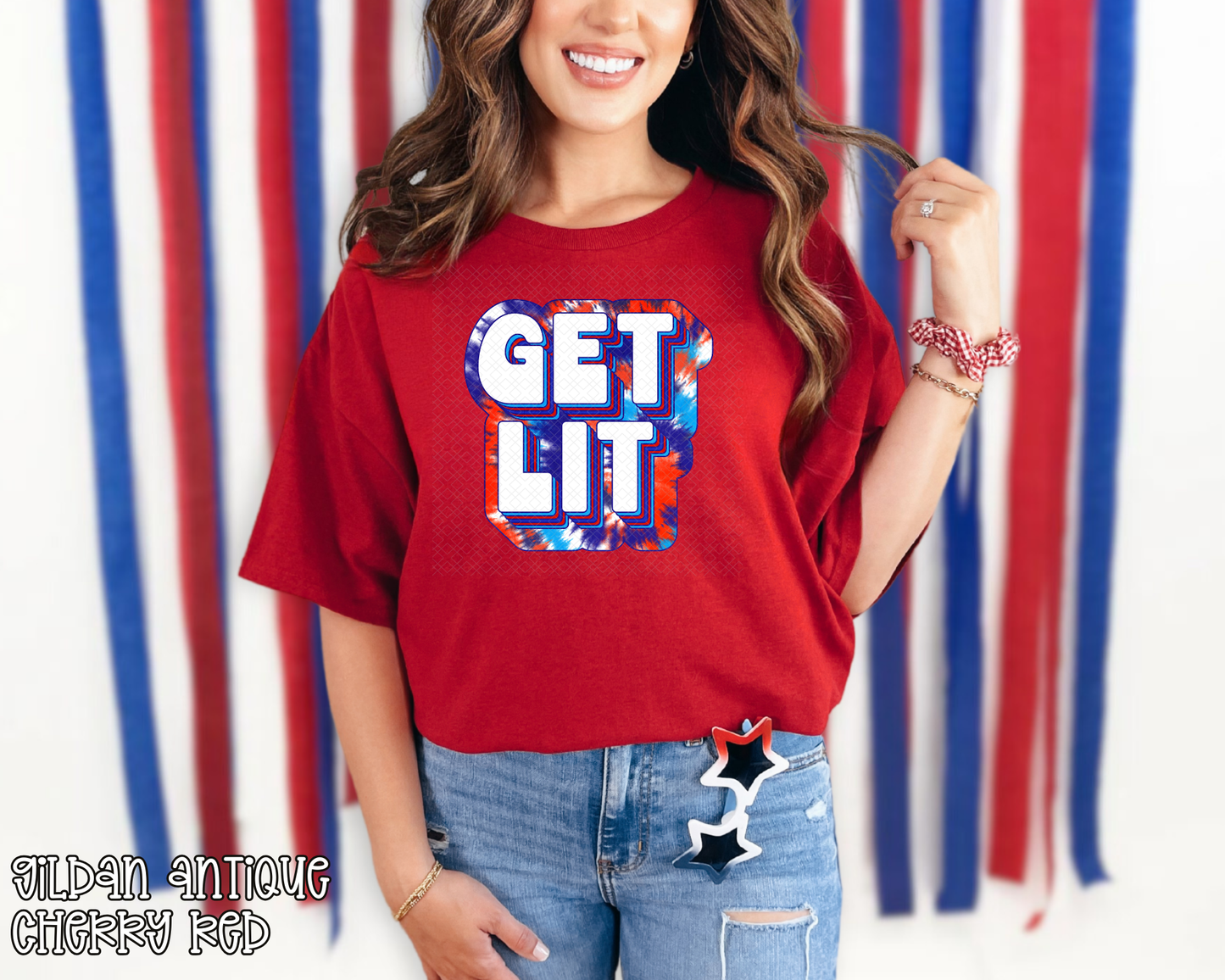 Get Lit Retro Tie-Dye DTF TRANSFER