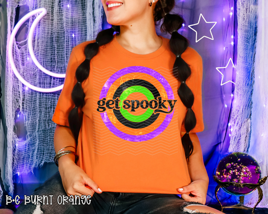 Get Spooky Retro Circle DTF TRANSFER