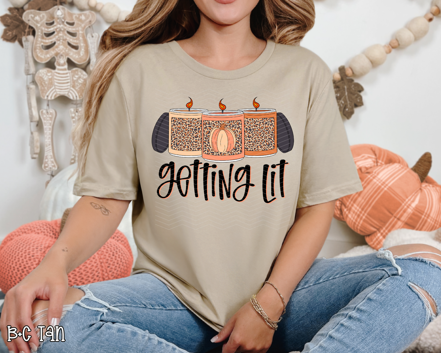 Getting Lit Leopard Candles DTF TRANSFER