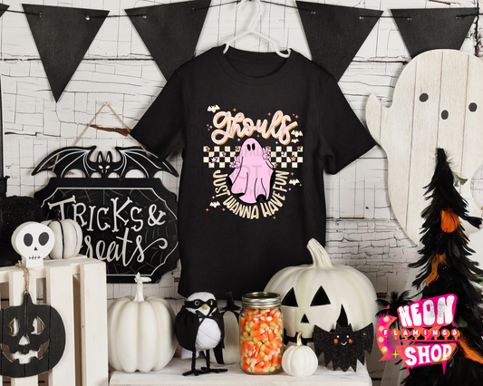 Ghouls Just Wanna Have Fun white