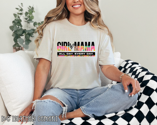 Girl Mama All Day Every Day Tie Dye Leopard DTF TRANSFER