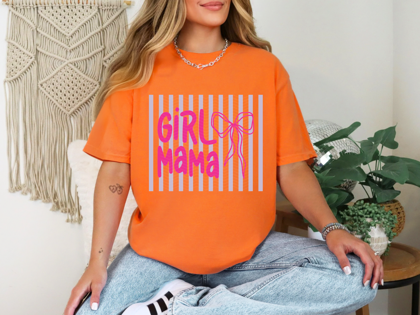 Girl Mama Stripes DTF TRANSFER