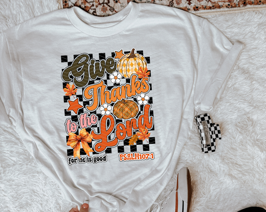 Give Thanks To The Lord Checkered