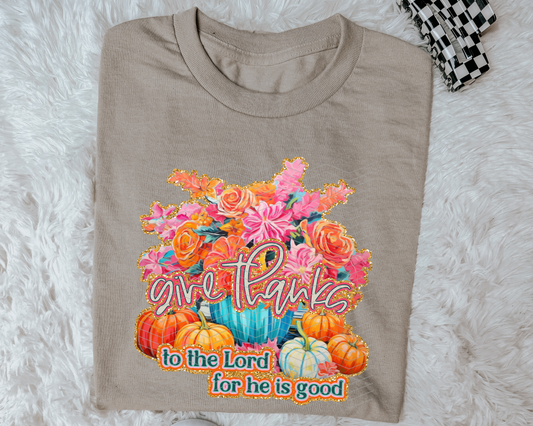 Give Thanks To The Lord Pink