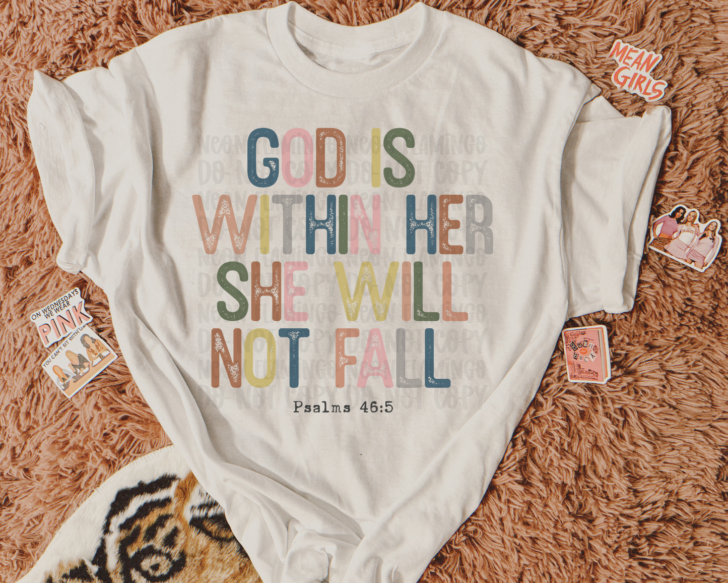 God Is Within Her She Will Not Fall DTF TRANSFER