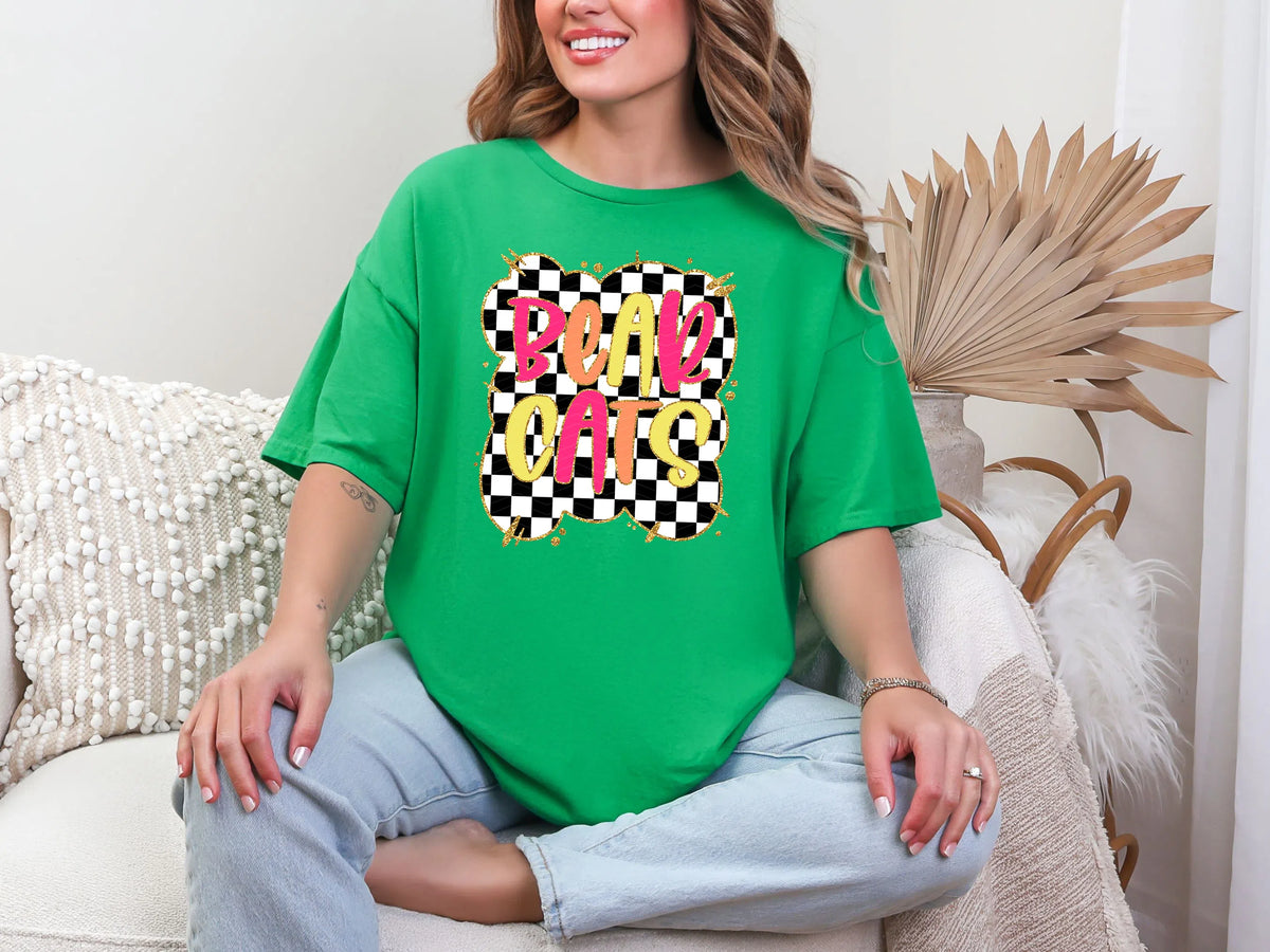 Gold Border Checkerboard | 35 Styles | DTF TRANSFER