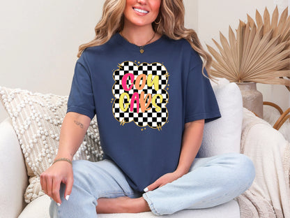 Gold Border Checkerboard Cougars DTF TRANSFER
