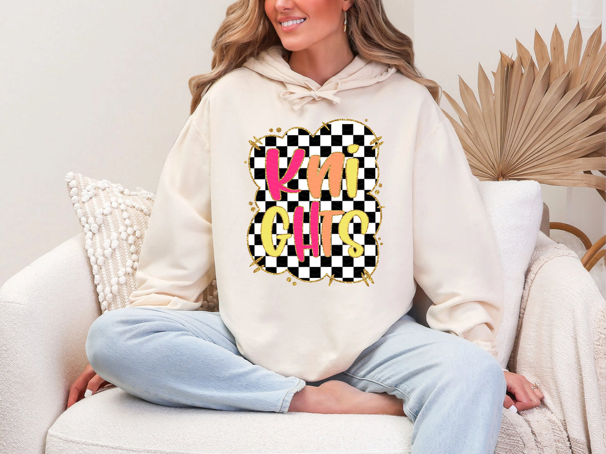 Gold Border Checkerboard Knights DTF TRANSFER