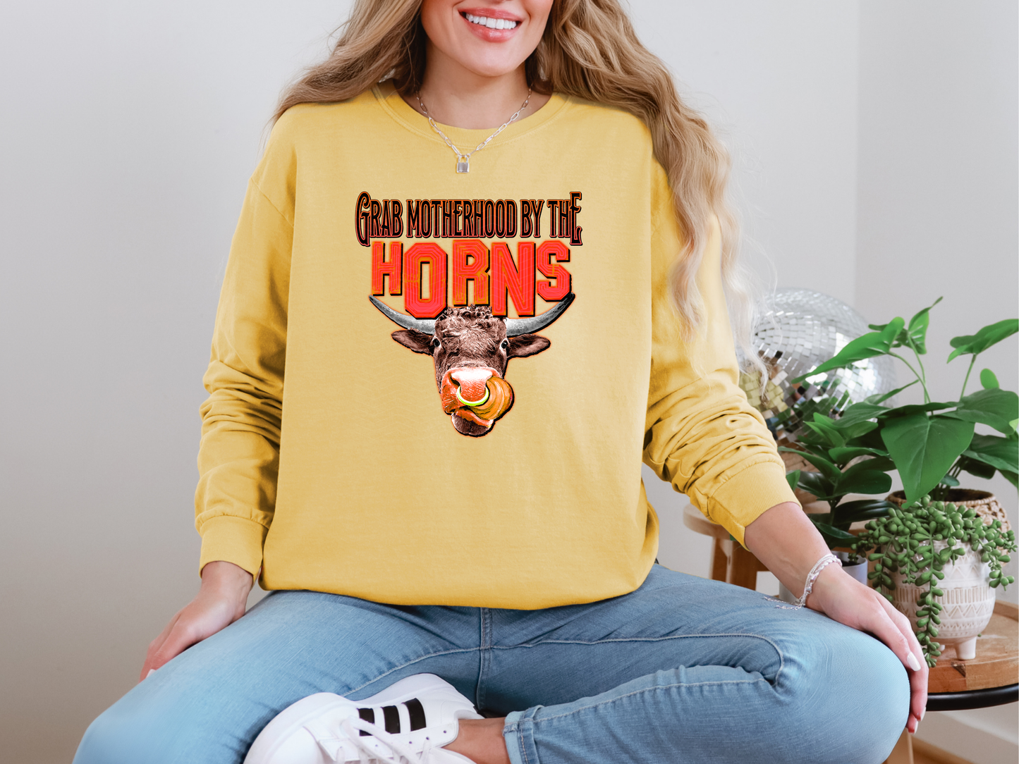 Grab Motherhood By The Horns DTF TRANSFER