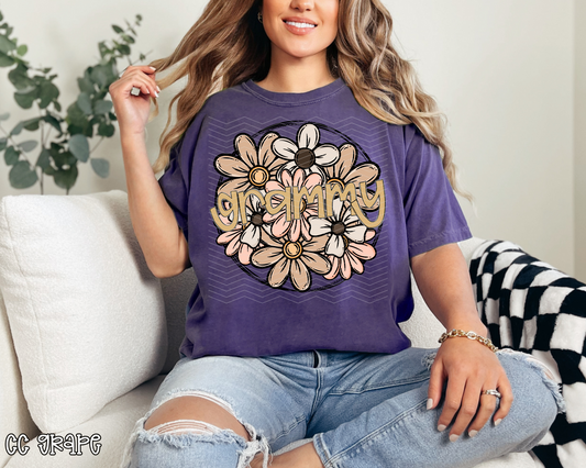 Grammy Neutral Florals DTF TRANSFER